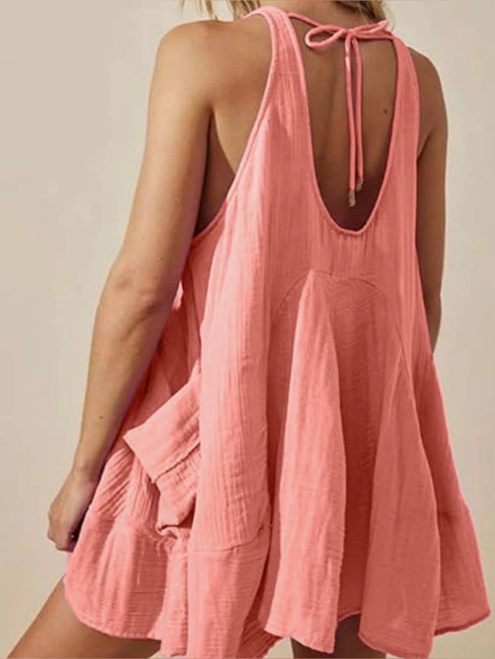 137. TIED SCOOP NECK DRESS